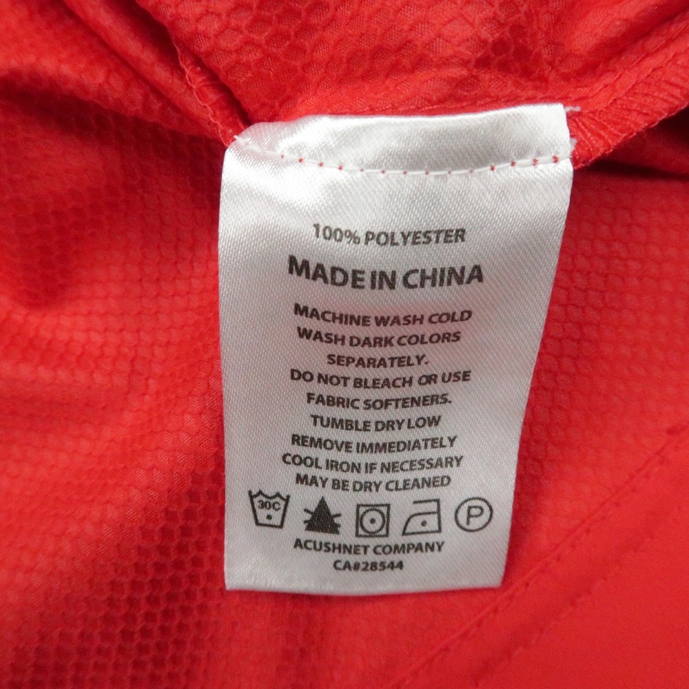 FootJoy Pullover Men XL Red Windshirt Half Zip Pockets Athletic Golf Windbreaker - Picture 5 of 11